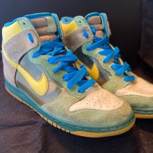 Nike dunk High-Top Sneakers - (2008) translucent Blue and Yellow